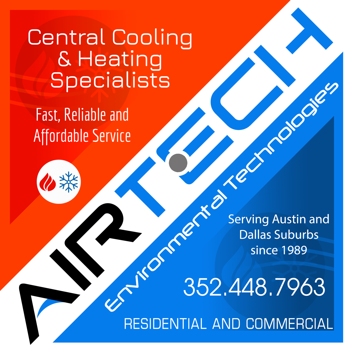 AirTech Environmental Technologies HVAC advertising design concept by OptGraphics